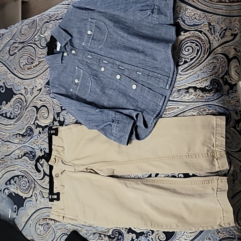 Boys Crewcuts shirt & GAP pants outfit size 5